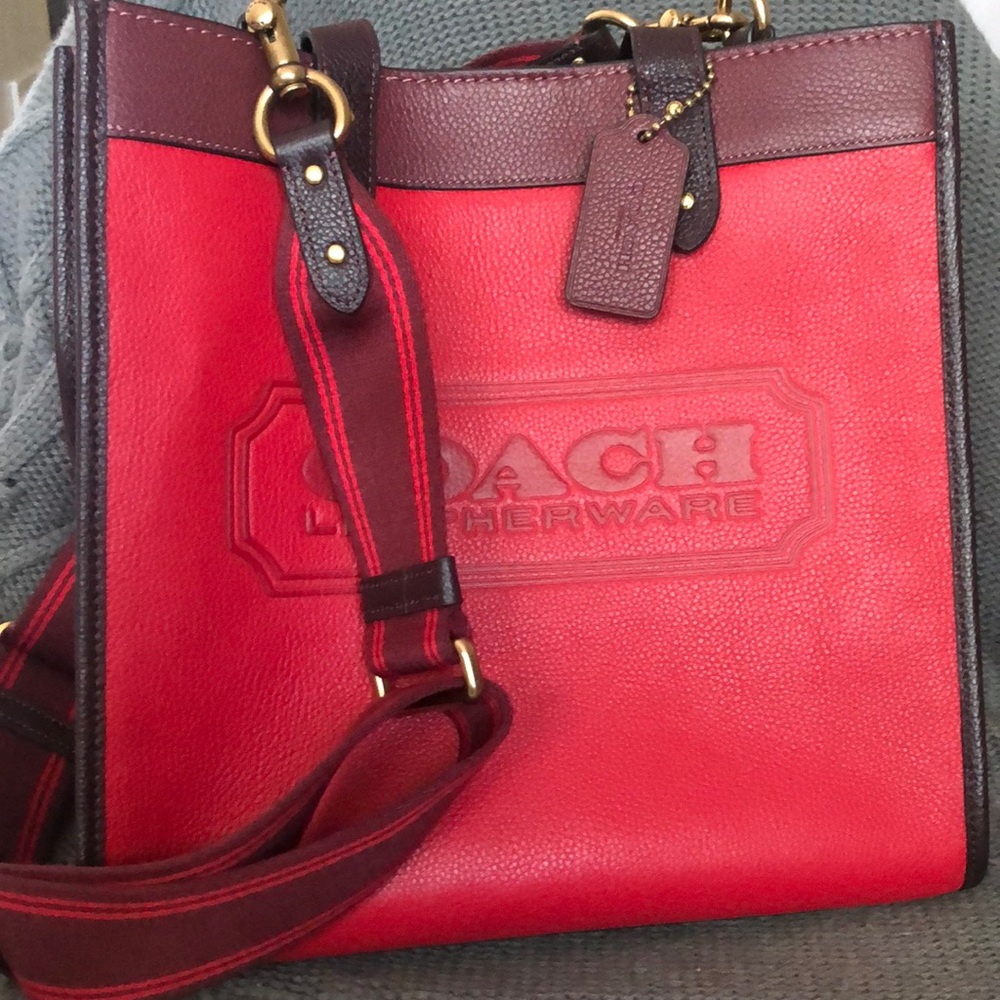 Coach color block field tote